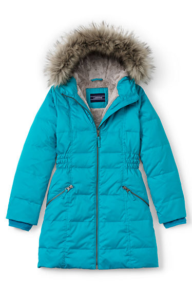 Girls Fleece Lined Down Coat from Lands' End